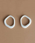 Arp Pearl and Porcelain Hoops - White
