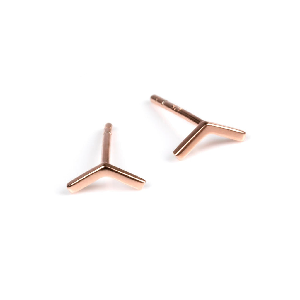Arrow Earrings - Rose Gold and Silver