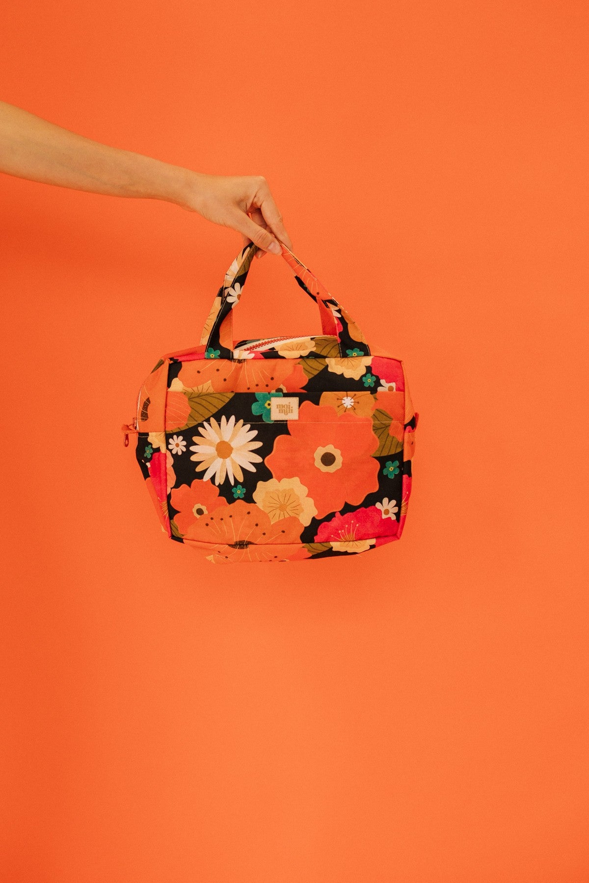 Large Make-Up Bag - Picnic With Flowers